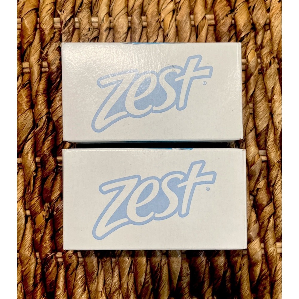 LOT of 2 Vintage ZEST Bath Body Bar Soap Get Zestfully Clean New In Box Sealed!
